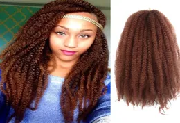Hela Marley -flätor afro kinky lockigt hårförlängningar syntetiska afro lockiga marley flätande hår virkning flätor hår väv8847524