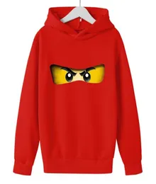 Menino vermelho com capuz outono inverno criança legoes ninjago moletom de algodão topo menina manga longa pulôver crianças 514y hip hop roupas8300438