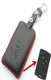 Genuine Leather 4Button Smart Key Case Cover For Renault ClioScenicMeganeDusterSandero Car Styling L20026158514