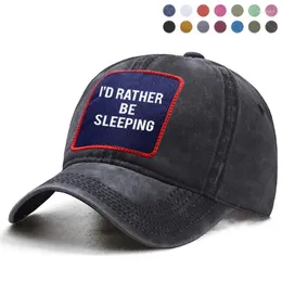 Czapki piłki Wolę spać list z drukowaną czapką baseballową tatę ciężarówki snapback hat kobietę berets casquette gorras czapki