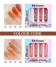 Fit Colors 4PCSSet Gloss Plumping Lip Gloss Plumper Moisturizer Plump Volym Shiny Oil Lipgloss Set 8 Color1015428