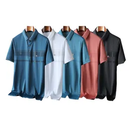 Polos da uomo magliette Lettera di design Top Cotton Cotton Round Collar Short Short Shirt in stile T-shirt Fashion Polo