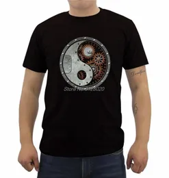 Engraçado industrial steampunk yin yang camiseta masculina algodão manga curta oneck t camisa verão camisas casuais legal camisetas topo streetwear m4336887