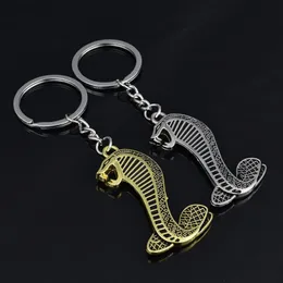 Nyckelringar dubbelsidig Mustang Car Metal Keychain Key Ring Chain Pendant för reklamfordon Anpassade tillbehör246s