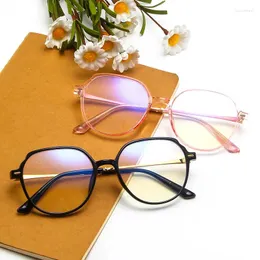 Okulary przeciwsłoneczne Ramki 2024 Fashion Rose Gold Square Anti-Blue Light Light Sklase For Women Vintage stop Zachowane okulary komputerowe Czarne