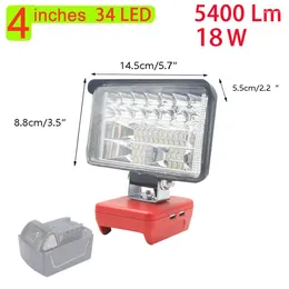 Przenośne latarnie LED LED LED LASHLIGHTS ELEKTRYCZNE PIEROMNOŚĆ SZTUKA USB BANK MILWAUKEE 18V BAZTÓW Li-Jon