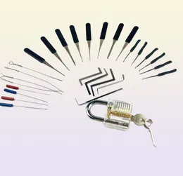 Door Locks Locksmith Tool Kit nybörjare Lockpicking Game Set flera verktyg Clear Lock Combination Roliga gåvor för män 2209064231610