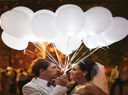 12 -calowe białe balony z lampy błyskowej oświetlone Balon LED Glow Birthday Party Materiały Dekoracja ślubna zasilana bateryjnie 4125471