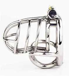Gabbia di cazzo in acciaio inossidabile con anello di schiavitù Scrotum Dispositivo maschio Dispositivo di blocco Penis ANELLO CACK GIOCHIO PER UOMINI 2103244714646