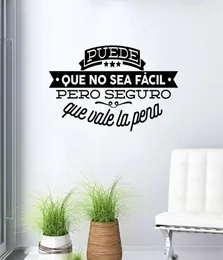 Citação famosa espanhola frase inspiradora decorativo viny adesivos de parede decalques decoração para casa para sala estar Decoration2041794