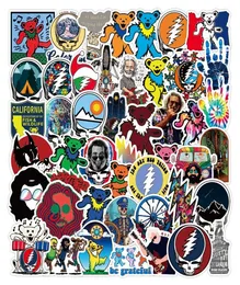 50 Pz / lotto Musica Rock Grateful Dead Cool Adesivi FAI DA TE Auto Bici Viaggio Bagaglio Telefono Laptop Impermeabile Classico Giocattolo Decalcomania2916813