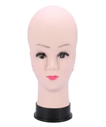 PVC Mannequin Head Model tool Female Wig Making Hat Display With Base Eyelash Makup Practice Traning Manikin Bald Head Models1593833