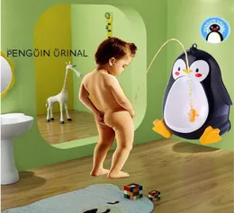 Baby Potty Toalett Potties Söta Penguin Pot Wallmontered Urinaler Portable Training Boy Barn toalettläcksäker barn Potty Brush8778365