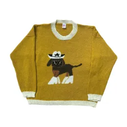 Pullovers Y2K Fashion Women Sweater Funny dog Clothes Oneck Pullover Y2K Street Gothic Clothing Vintage 2000s Unisex Jumper Clothes