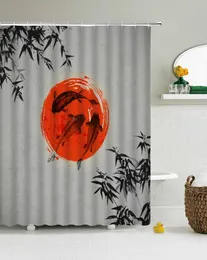 Cortinas de chuveiro à prova d'água banho estilo chinês pintura a tinta 180200cm tela de banheiro impressa cortina decoração de casa 4219883