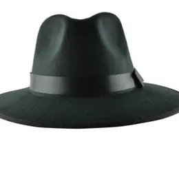 Whole-YOCCAS Along The Winter Hat Vintage Jazz Cap Stage Visor British Men Sombreros Para Hombres Black Fedora Hats For Mens2407