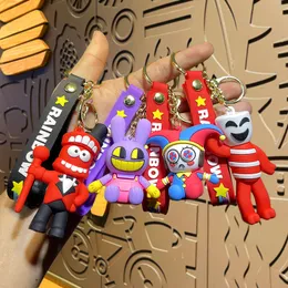 السيرك الرقمي السحري Pomni Jax Silicone Cartoon Cartoon Doll -keychain Doll تعبئة هدية عيد الميلاد للأطفال