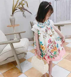 Mihkalev padrão floral bebê menina vestido de verão 2020 crianças vestido para meninas vestidos de princesa crianças tutu vestido de dança f12174217211