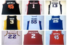 2019 novas camisas de basquete masculino 1 MCGRADY 22 MCCALL 13 ANTETOKOUNMPO 2 SEXTON 55 WILLIAMS 45 MITCHELL 3 WADE 25 HARDAWAY Basketbal3038173