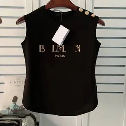 T-shirt designerski damski europejski i amerykańska nowa czołg Summer Spicy Girl Style Seksowna koszulka bez rękawów.
