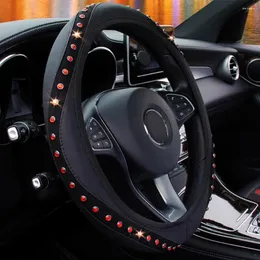 Rattet täcker bil strasslock med Crystal Diamond Interior Accessories Car-styling 37-38 cm