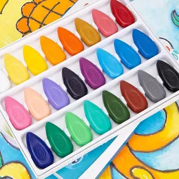 1 zestaw 12 kolorów kredki woskowe dla dzieci w myciu Bezpieczne malowanie narzędzie School Student Office Supply 240227