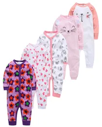 5 pçs pijamas do bebê recém-nascido menina menino pijamas bebe fille algodão respirável macio ropa bebe recém-nascido sleepers bebê pijamas lj2008272610192