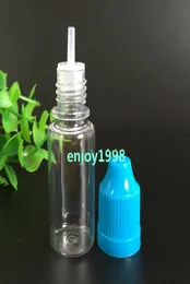 10 ml leere PET-Tropfflasche aus Kunststoff, Nadelflaschen, E-Flüssigkeitsflasche, 10 ml, mit kindersicherem Verschluss und langer dünner Spitze1872969