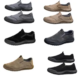 Primavera Novo estilo de um pé, estilo masculino preguiçoso e confortável de proteção de mão -de -obra, tendência masculina, solas macias, esportes e sapatos de lazer Man 39 A 54