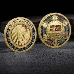 アートアンドクラフトコマーシャル米海軍攻撃ゴールドメッキ記念コイン軍隊愛好家メタルメダルペインティングプロセスT240306
