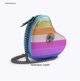 2024 Sacos de Noite Bolsas de Ombro Kurt Geiger Mini Coração Correntes Bolsa Senhora Luxo Crossbody Bolsa Zipper Bolsas 5A Nível Pequeno Mensageiro Bolsas Nicho High Sense