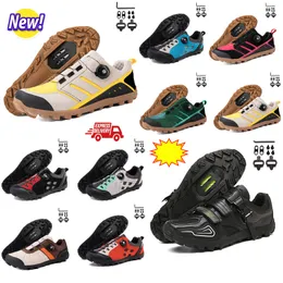 Calçados Calçados Homens Speed ​​Road Bike Sapatilhas Flat Carbon Ciclismo Shoesa MTB Cleats Mulheres Mountain Bike Shoes SPD Pedais Racing Biking Footwar GAI