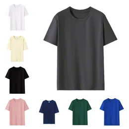 Heavy cotton 260g short-sleeved T-shirt spring summer top preppy base shirt loose male and female couples