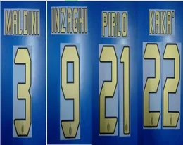 Retro 20062007 홈 Kaka Pirlo Inzaghi Maldini Nameset Patch Badge8279400