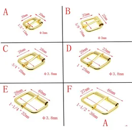 Craft Tools 50Pcslot Gold Metal Wire Formed Half Single Roller Belt Buckles For Hand Bag Shoe Strap Rec Ring Leather Repair Diy Drop Dhvjd