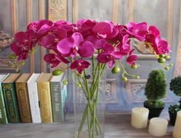 20pcs 인공물 나방 나비 난초 꽃 phalaenopsis 디스플레이 가짜 꽃 웨딩 룸 홈 장식 8 Colors2415893