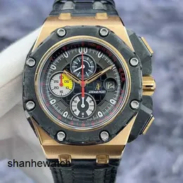 Highend Wrist Watch Popular Wristwatches AP Royal Oak Offshore Series 26290RO Limited edition 650 Black Plate Red Needle Date Timing Function Automatic Machinery