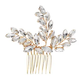 Wedding Hair Combs Silver Delicate Opal Crystal Bridal Headpieces Rhinestone Hair Accessories for Women and Girls