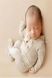 Outfits Newborn Pography Props kläder för nyfödd baby po shoot klädpojke rompers kostym bebe foto tillbehör y200320181g3337241