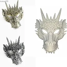 Maschere di design Maschera cosplay fai-da-te Divertente maschera a pieno facciale 3D Maschera per animali Drago 4D Maschera Puntelli Halloween