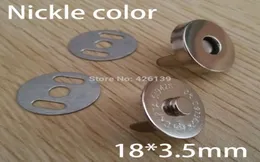 Whole 100setslot 1835mm nickle color metal magnetic snaps button 18mm7141714