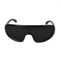 Sunglasses Pinhole Glasses Big Frame Small Holes Resin Lens Female Male Reading Books Tools