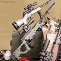 Toys Gun Awm Children Gun 98K Sniper Model Survive Eat Chicken Equipment M24 z wodą miękką kulę rekwizytów gier na zewnątrz 240306
