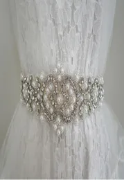 Top Quality Rhinestone Pearl 100 Pure Hand Bridal Belt Wedding Belt Luxury Beading Pearls Wedding Sashes 2019 53625cm D62189197130122