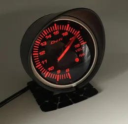 60mm 25 Inch DEFI BF Style Racing Gauge Car Volt Meters with Red White Light Voltage Gauge Sensor3408001