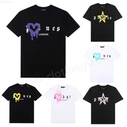 Utso Men's T Shirts Mens Women T Shirts Palms Designer Angle Kort ärm Summer Fashion Brand Leisure Loose Tide Cottons Love Print Luxurys Toppar Klädstorlek S XL