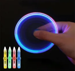 흥미로운 장난감 손가락 끝 회전 회전 스피너 자이로 펜 LED LUMINOUS PEN OFFICE ADHD EDC 안티 스트레스 운동 책상 Toys8592630