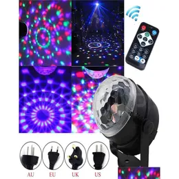 LED -effekter Portable Stage Light DJ Disco Ball Lumiere Sound Activated Laser Projector RGB Lighting Effect Lamp Music KTV Drop Deliver DHTPF