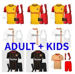 2023 2024 MAILLOT LENS RC SOCCER Jerseys Home Away Ganago Gradit Fortes Cahuzac Perez 23 24 soczewki Mauricio Kakutajerse Dorosły Kids Zestaw Skarpetki pełne zestawy piłkarskie koszule piłkarskie