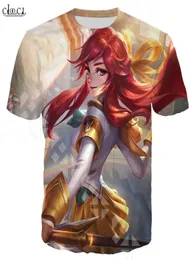 Oyun Ligi Efsaneleri Tişört Erkek Kadınlar 3D Baskı Baskı Akademisi Lux Dunkmaster Ivern Kahraman Skin Kısa Kol Moda Tops2972374